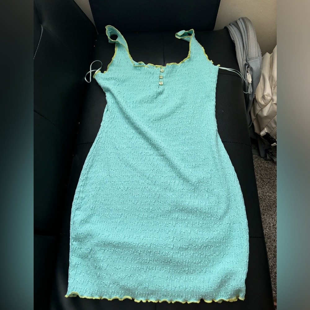 blue bodycon dress